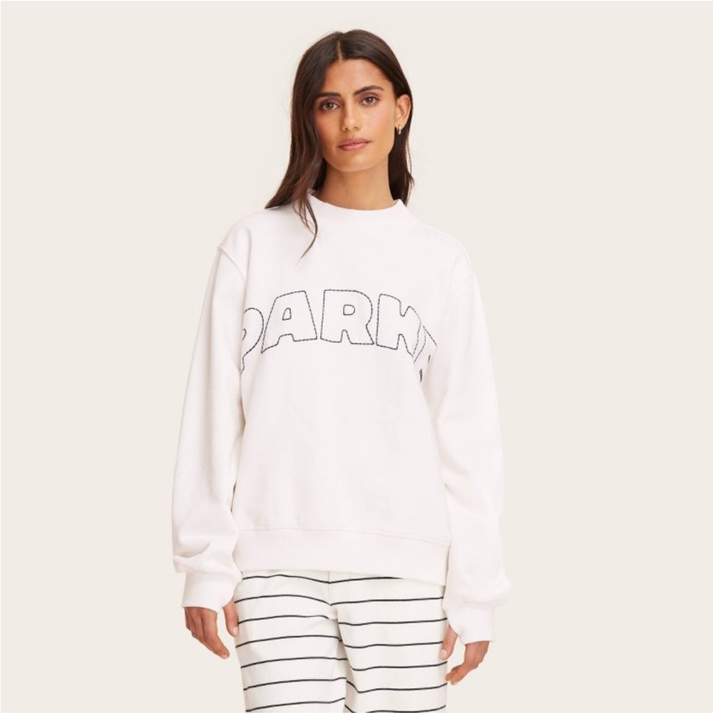 Women's Mockneck Pullover Sweatshirt -
Parke x Target Cream L/XL
